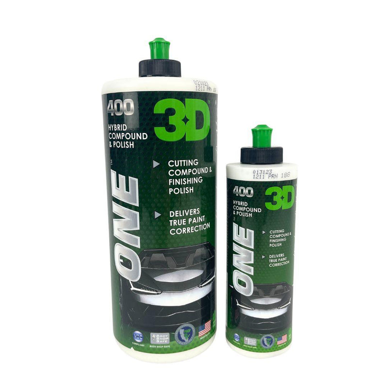 3D One Hybrid Compound Polish (236ml/946ml)-Vehicle Waxes, Polishes & Protectants-3D Car Care-Detailing Shed