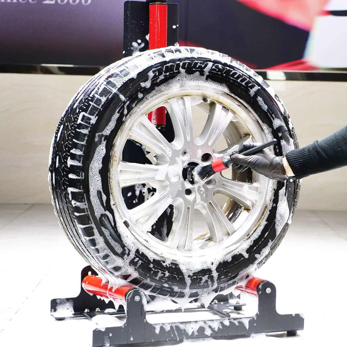 Maxshine Wheel Stand Tyre Roller - for Wheel Coating Cleaning and Polishing-Wheel Stand-Maxshine-Detailing Shed