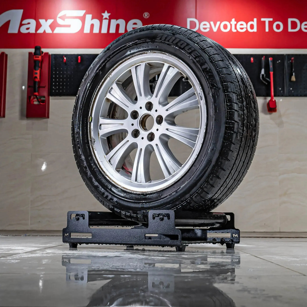 Maxshine Wheel Stand Tyre Roller - for Wheel Coating Cleaning and Polishing-Wheel Stand-Maxshine-Detailing Shed