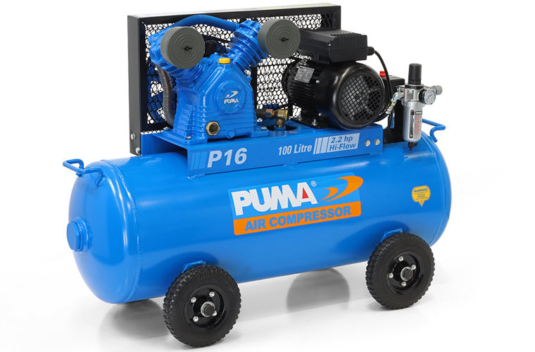 Puma P16-100L Air Compressor (100L, 2.2hp, 10 Amp)