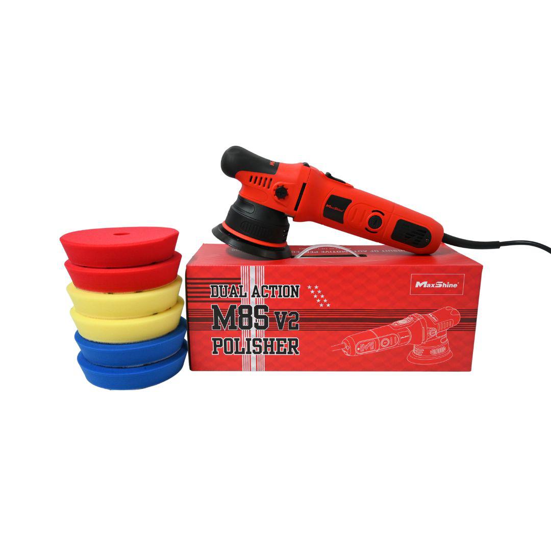 Maxshine M8S V2 Dual Action Polisher 5 inch and Pad Kit-Polishing Bundle-Maxshine-Detailing Shed