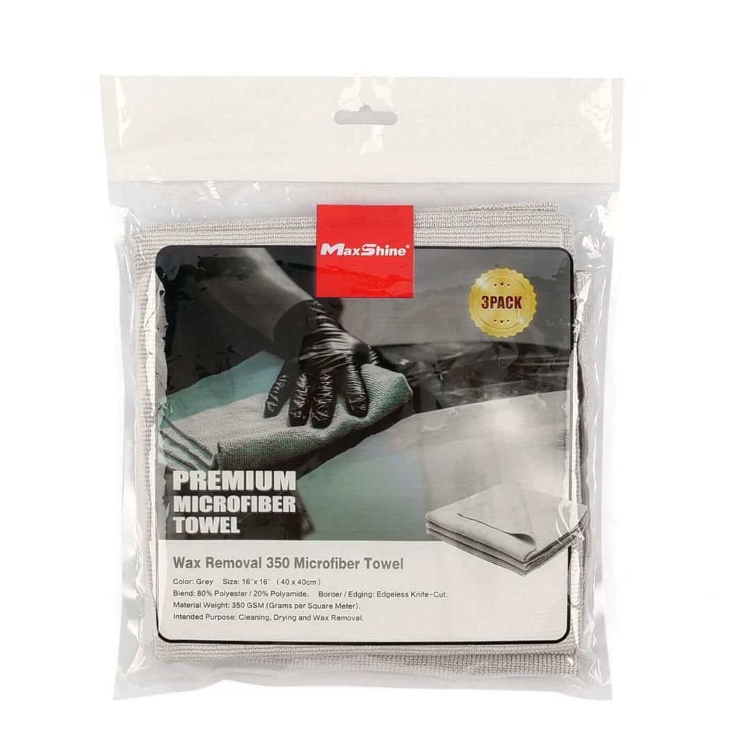 Maxshine Premium Ceramic Coating and Wax Removal Cloth 350GSM-Ceramic Coating Cloth-Maxshine-3 Pack-Grey-Detailing Shed