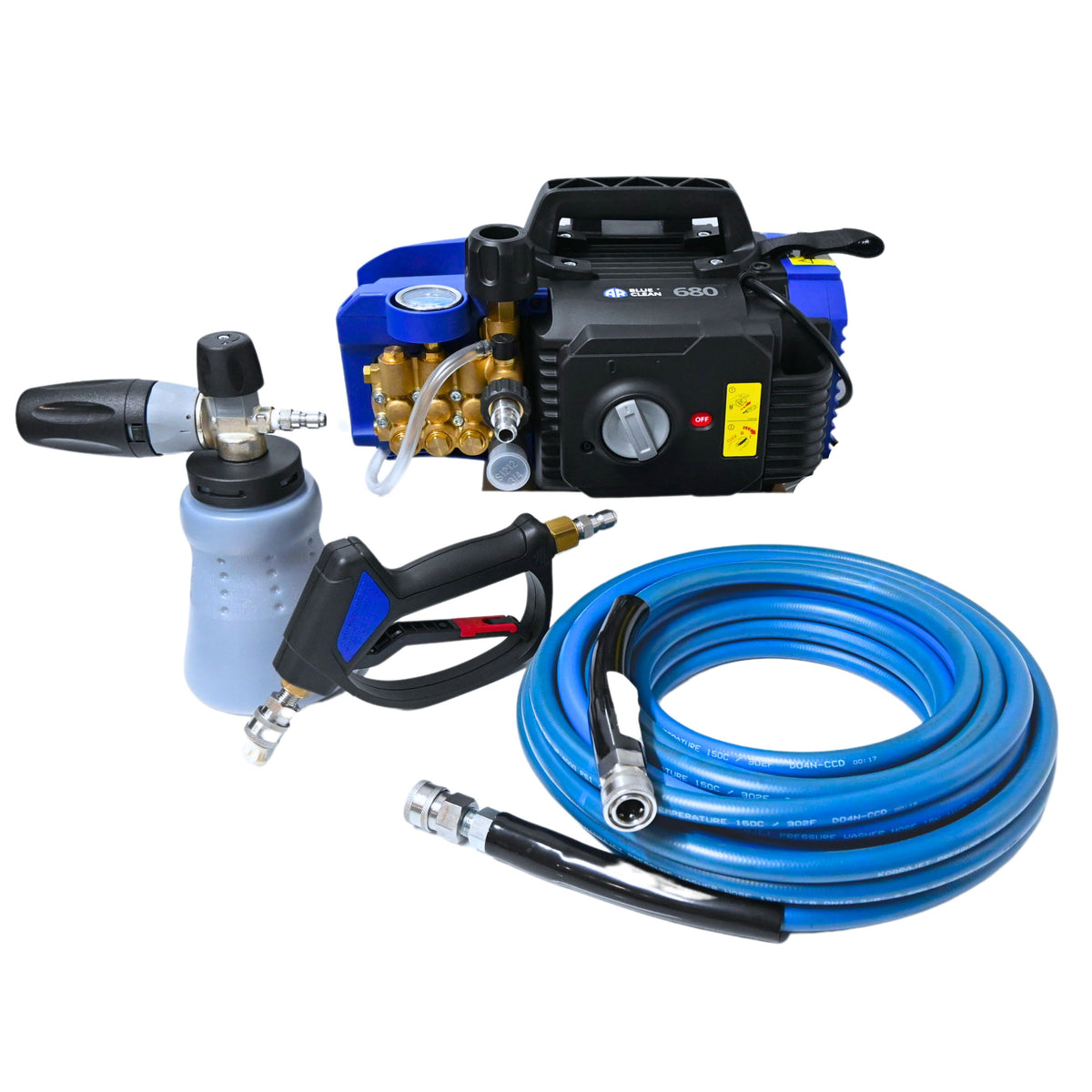 AR Blue 680 Car Pressure Washer Package-Pressure Washer Package-AR Blue-SG28 With Swivel Basic Brass-No Lance-15M Kobrajet Blue-Detailing Shed