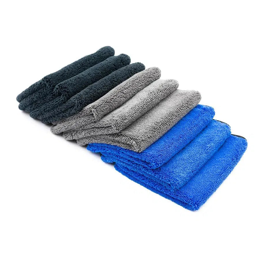 The Rag Company SPECTRUM 420 - DARK PACK (BLACK/GREY/ROYAL BLUE)-Microfiber Cloth-The Rag Company-(9-PACK)-40cm x40cm-Dark Pack-Detailing Shed