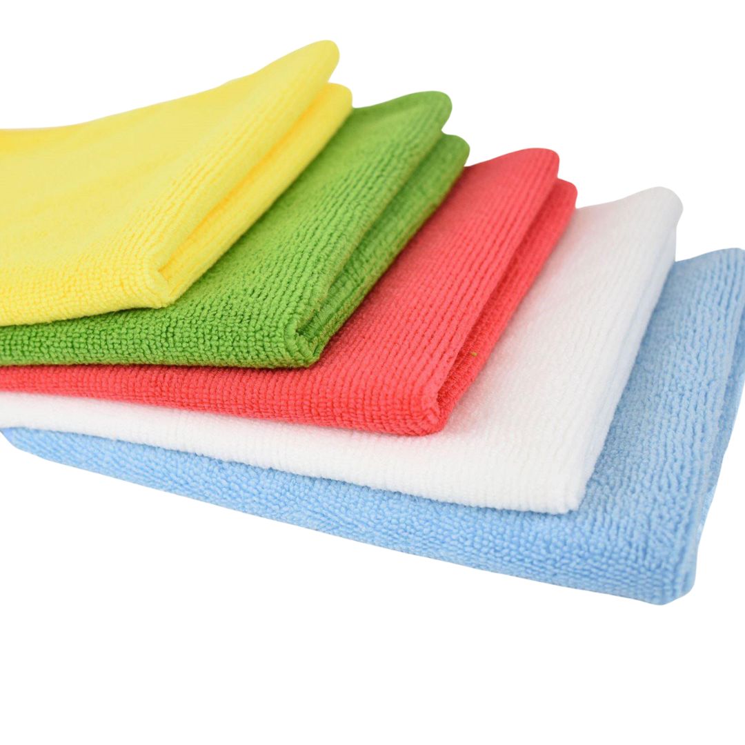 12E Microfibre Cloths 40cm 330GSM – (Green/Blue/Red/Yellow)-MicroFibre-Detailing Shed-Detailing Shed