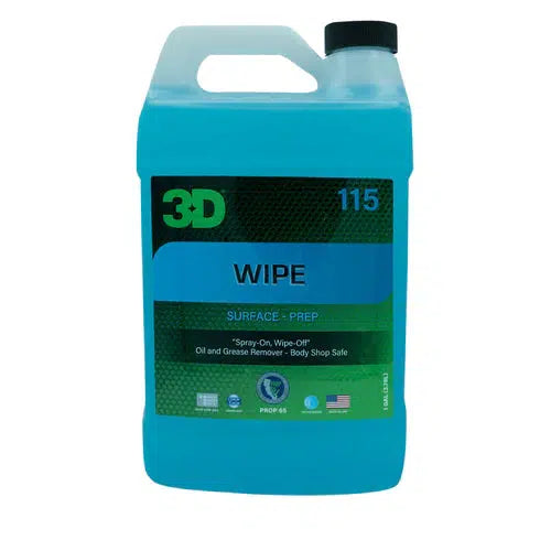 3D Wipe Surface Prep Spray (473ml/3.78L)-Vehicle Waxes, Polishes &amp; Protectants-3D Car Care-3.78L-Detailing Shed