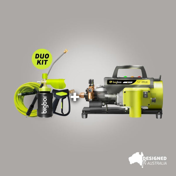 Detailing Shed workshop bay with Duo wall mount and 20m hose reel