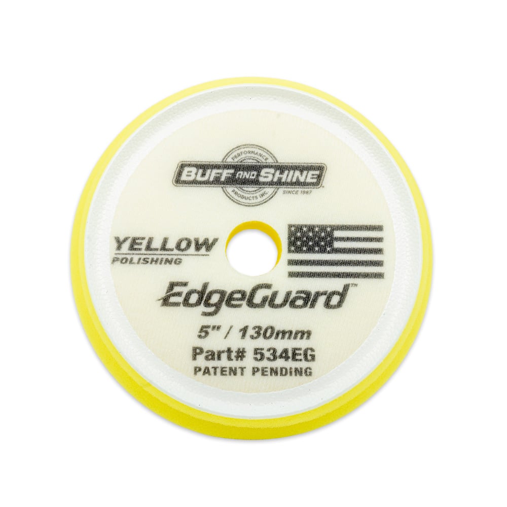 Buff and Shine EdgeGuard Yellow Light Polishing/finishing Foam Pad (3 ...