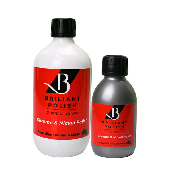 Briliant Polish Chrome & Nickel - Hot Environment Metal Polish - great for Exhausts and Engines-Metal Polish-Briliant Polish-Detailing Shed