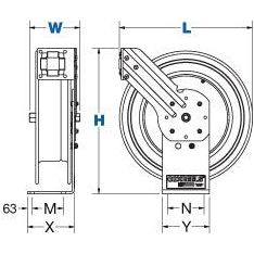 Coxreels P Series Spring Driven Air Hose Reels-air hose reels-Coxreels - USA-Detailing Shed