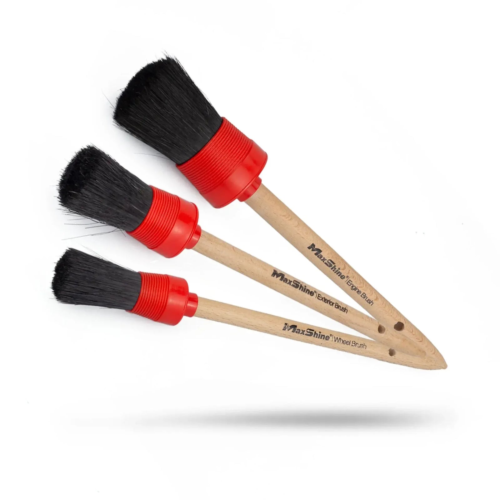 Maxshine Brushes For Wheels, Rims, Dashboard, Engine Bay (3 Pack)-Wheel Brush-Maxshine-3 Pack-Detailing Shed