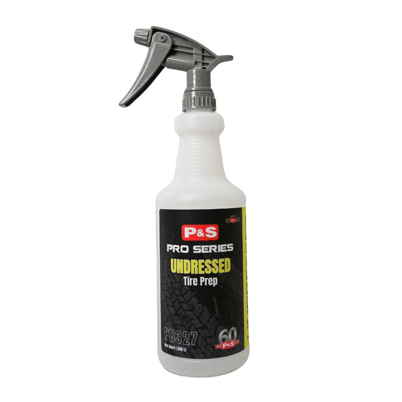 P&S Undressed Tire Prep-Tyre Cleaner-P&S Detail Products-Undressed Empty Spray Bottle with Trigger 1L-Detailing Shed