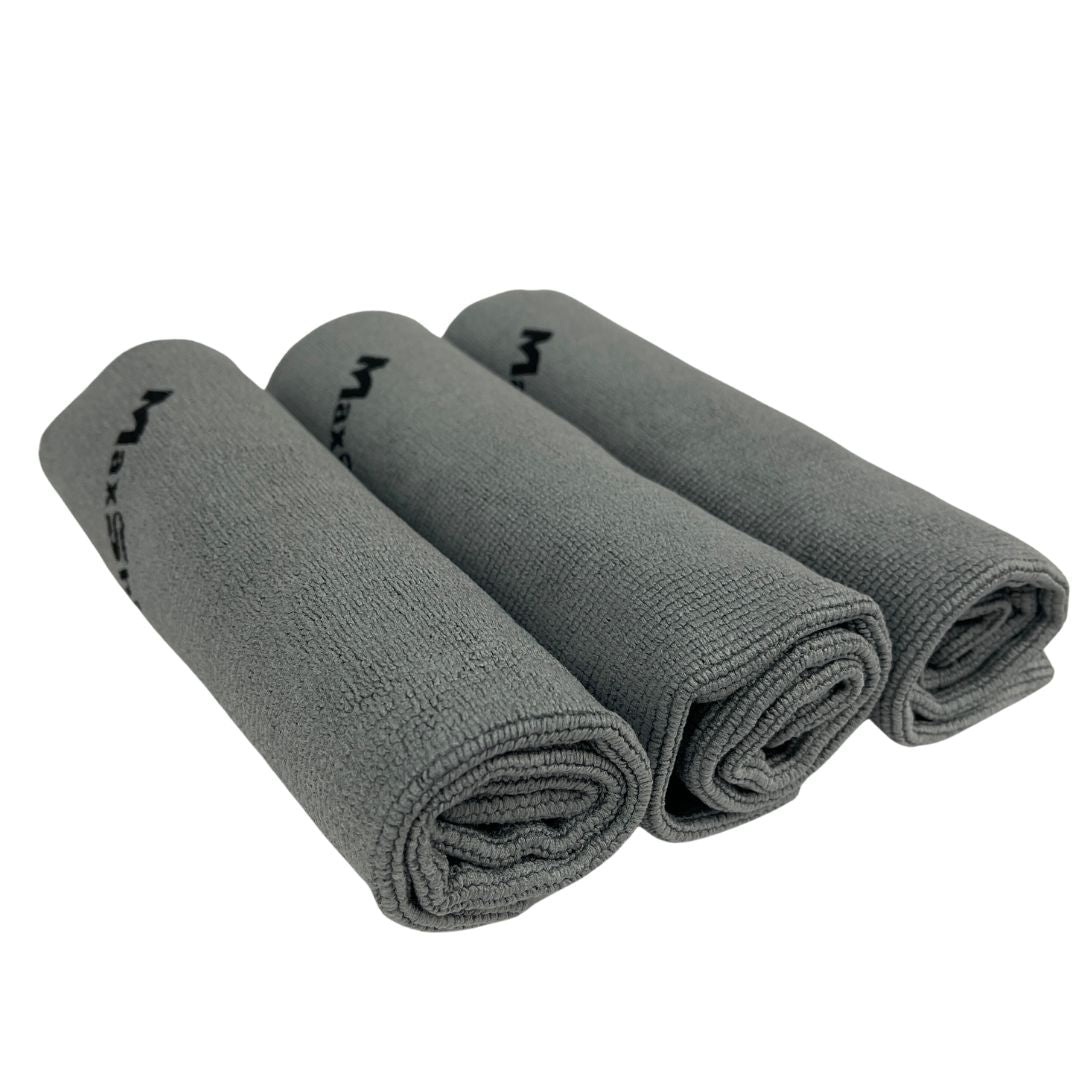 Maxshine Premium Ceramic Coating and Wax Removal Cloth 350GSM-Ceramic Coating Cloth-Maxshine-3 Pack-Grey-Detailing Shed