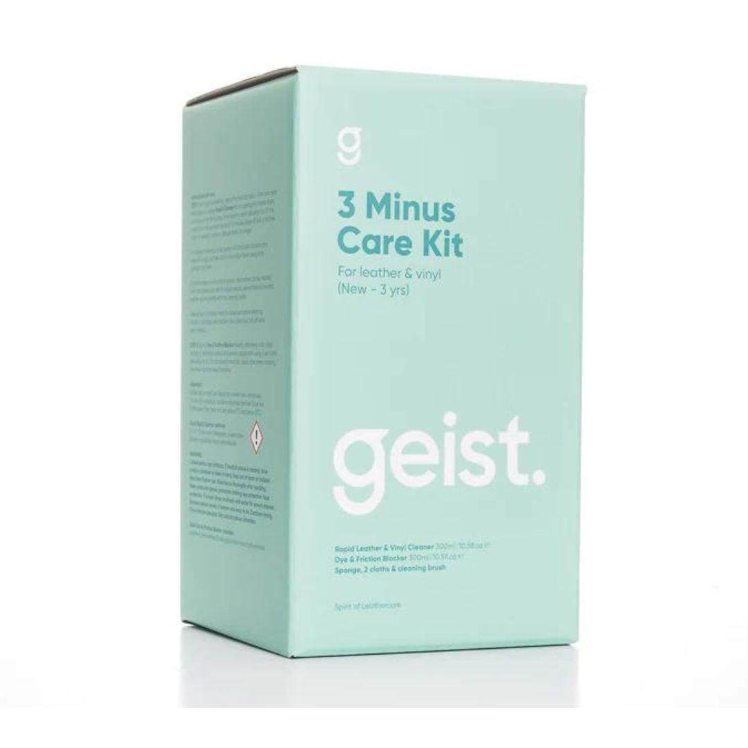 Geist 3 Minus Care Kit for Leather &amp; Vinyl (New Leather 0-3 yrs)-Leather Coating-Geist-3 Minus Care Kit-Detailing Shed