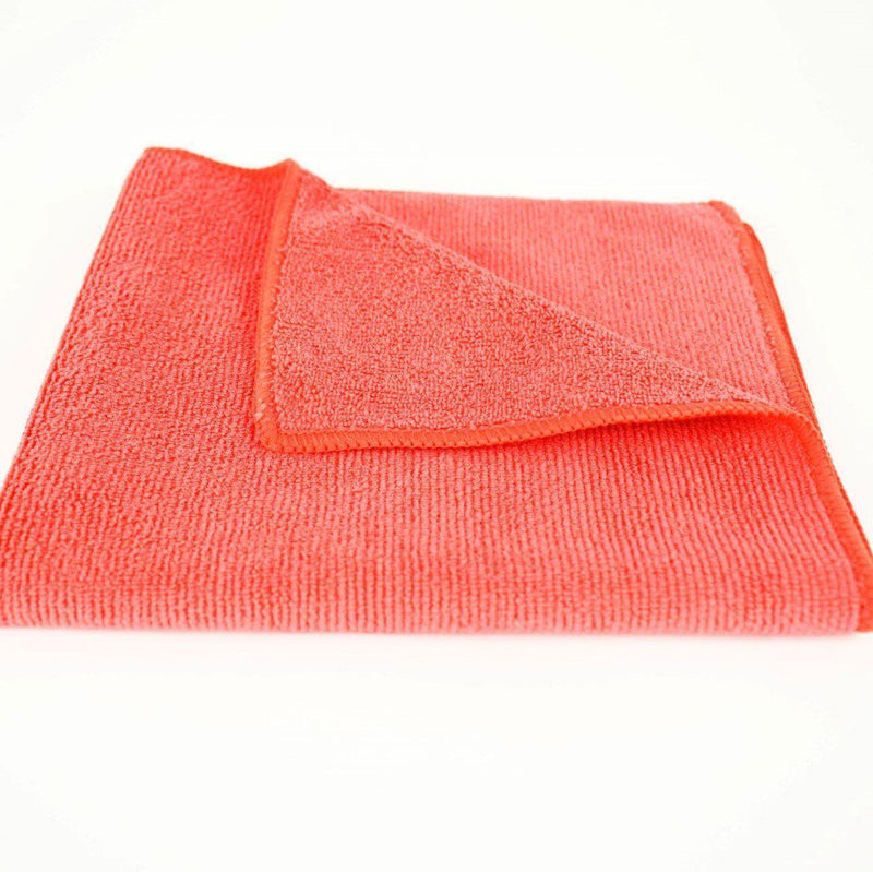 12E Microfibre Cloths 40cm 330GSM – (Green/Blue/Red/Yellow)-MicroFibre-Detailing Shed-Red-Detailing Shed