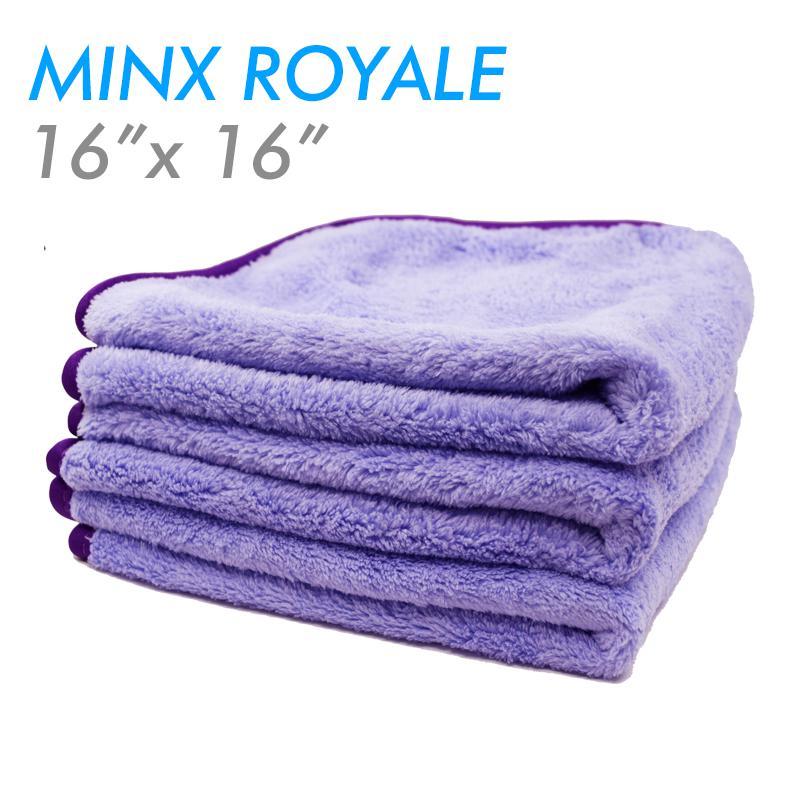 12F The Rag Company MINX ROYALE 41X41CM CORAL FLEECE 70/30 380GSM MICROFIBER TOWEL-MicroFibre-The Rag Company-Lavender-Detailing Shed