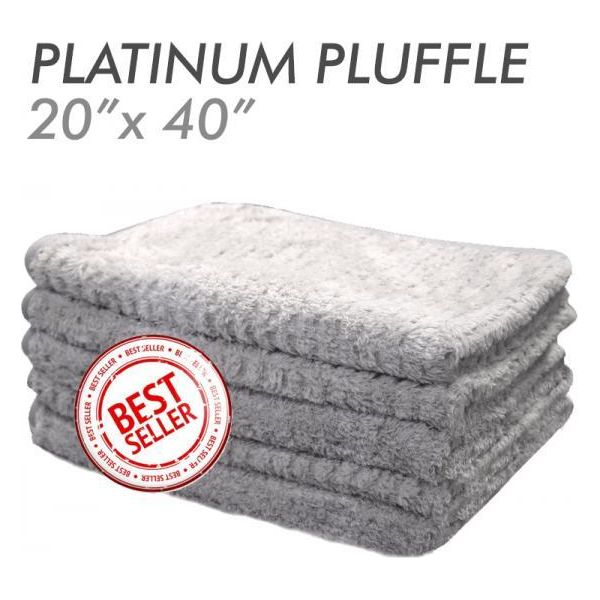 14B The Rag Company DRYING TOWEL Platinum Pluffle Hybrid Weave-MicroFibre-The Rag Company-Large 20x40 inch (50cm x 100cm)-GREY-Detailing Shed