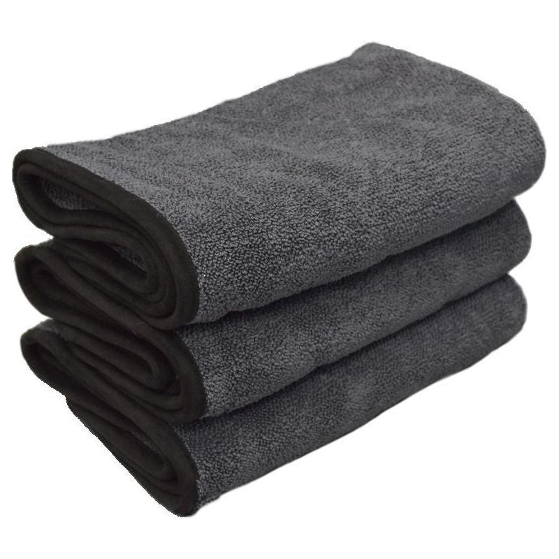 14i The Rag Company THE DOUBLE TWISTRESS 20 X 24 PREMIUM KOREAN TWIST LOOP TOWEL (50cm x 60cm)-Drying Towel-The Rag Company-Medium 20 x 24 Inches (51 cm x 61 cm)-Black-Detailing Shed