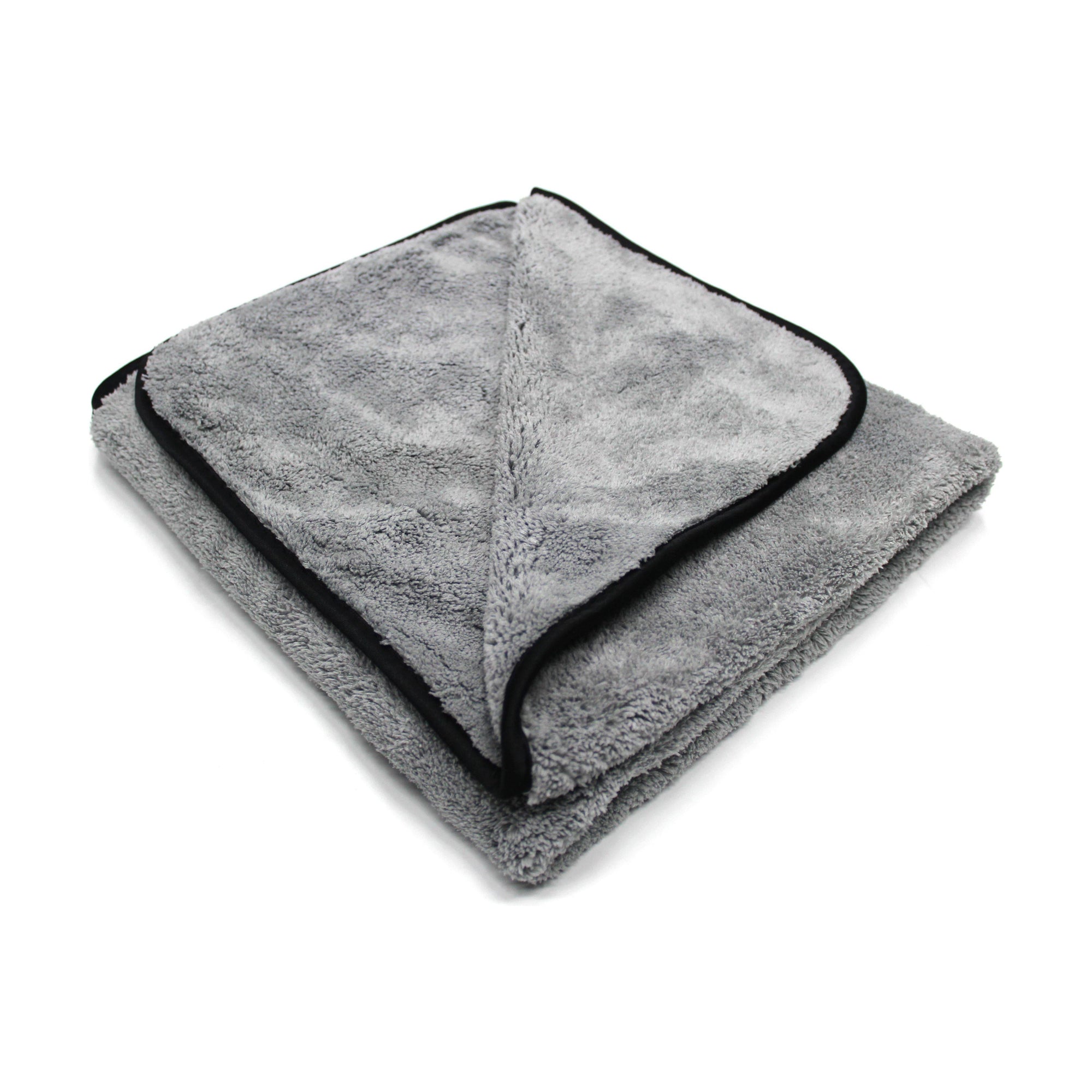 Maxshine 600GSM Big Grey Drying Microfiber Towel with Silver Silk Border 60cm x 80cm-Drying Towel-Maxshine-1x Big Drying Microfiber Towel-Detailing Shed