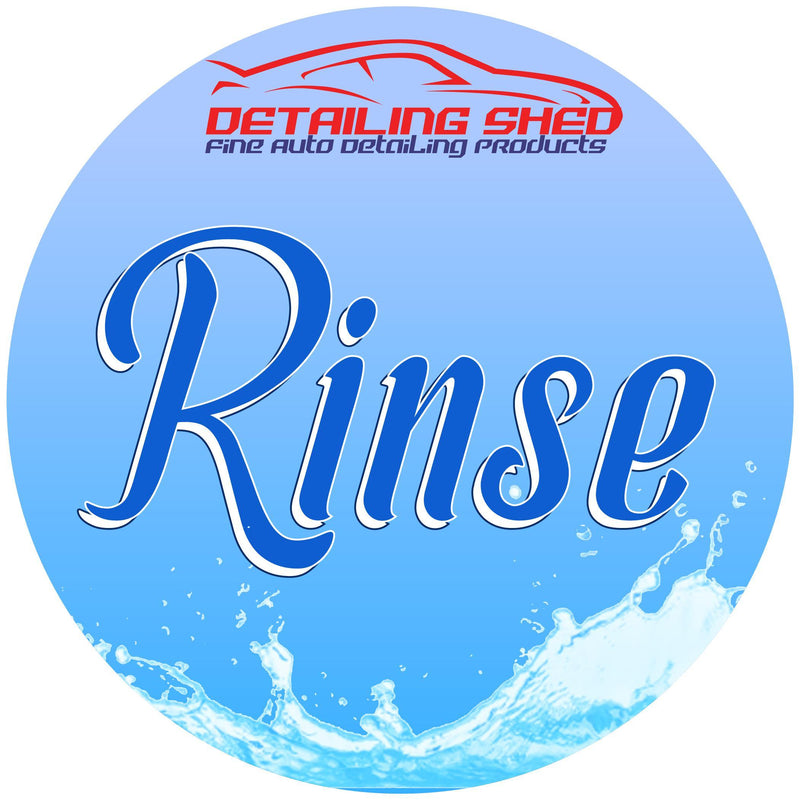 Detailing Wash Bucket Vinyl Label for Rinse Detailing Shed logo