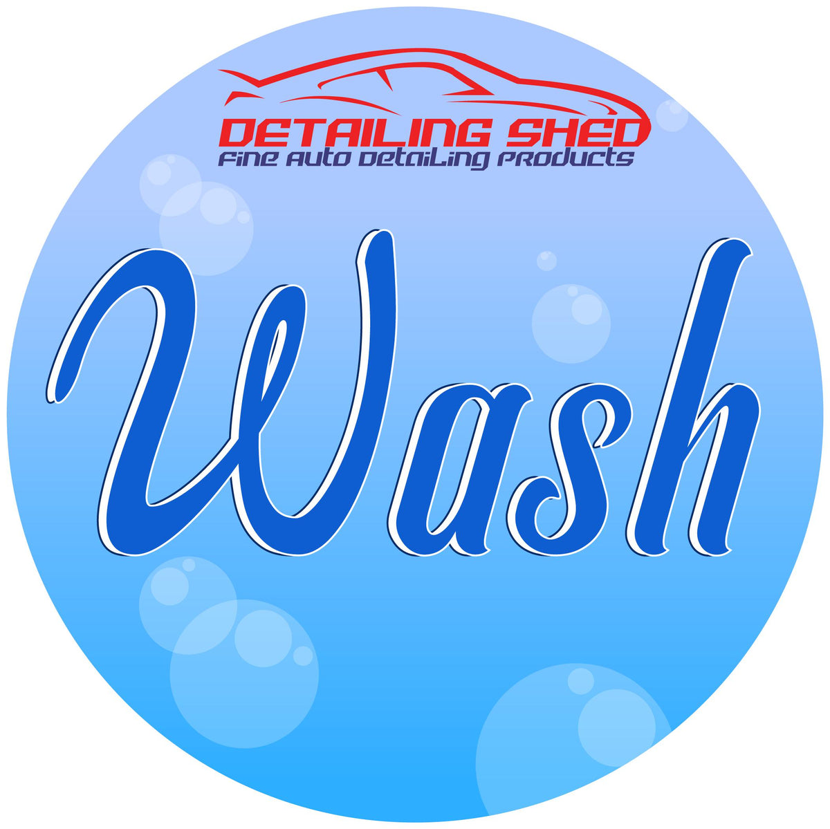 Detailing Wash Bucket Vinyl Label for Wash Detailing Shed logo