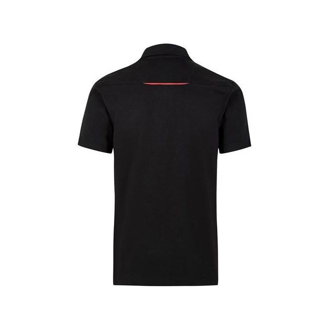 PORSCHE MOTORSPORT MENS POLO SHIRT BLACK-T-Shirt-PORSCHE-Detailing Shed