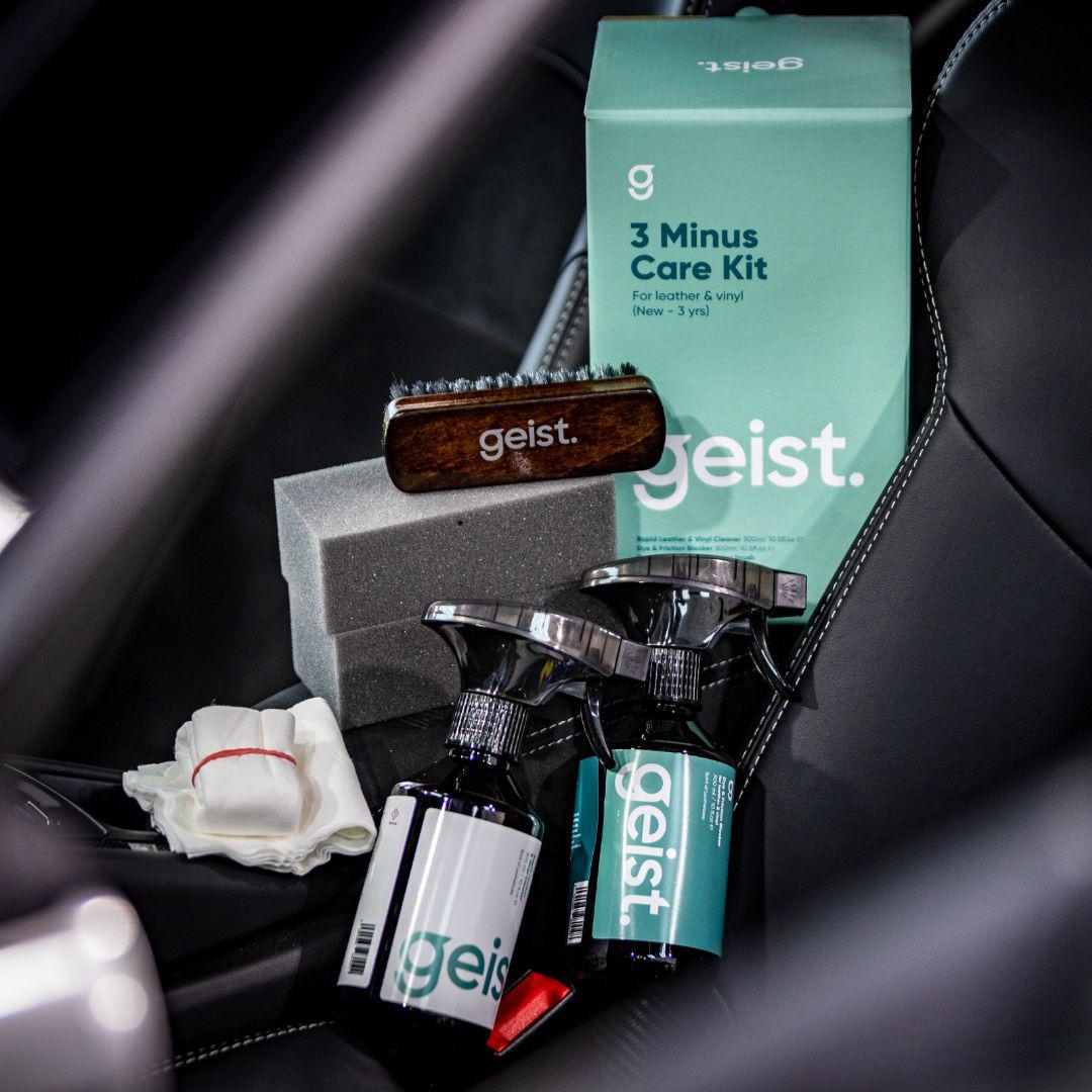 Geist 3 Minus Care Kit for Leather &amp; Vinyl (New Leather 0-3 yrs)-Leather Coating-Geist-3 Minus Care Kit-Detailing Shed