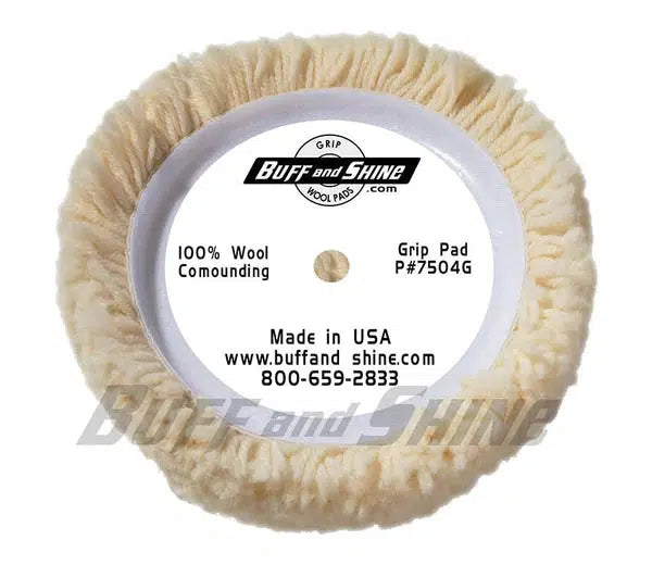 Buff and Shine 100% Natural Wool 4 Ply Twist Grip Pad™ 7.5"Inch-Wool Polish Pad-Buff and Shine-7.5Inch Wool-Detailing Shed