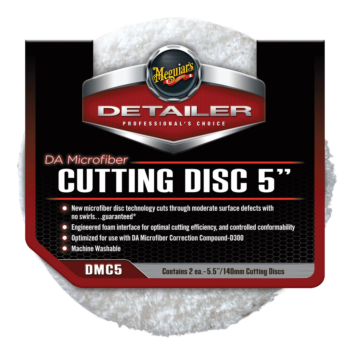 Meguiars DMC DA Microfiber Cutting Pads (3/5/6 Inch) DMC (TWIN PACK)-Heavy Cutting Pad-Meguiar&#39;s-5 Inch (Twin Pack)-Detailing Shed