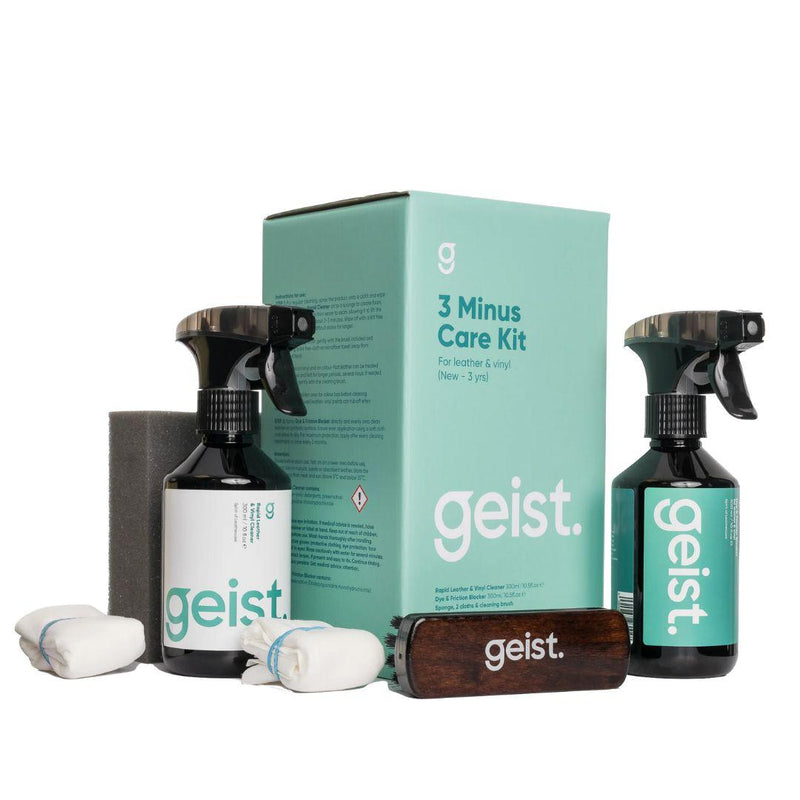 Geist 3 Minus Care Kit for Leather & Vinyl (New Leather 0-3 yrs)-Leather Coating-Geist-3 Minus Care Kit-Detailing Shed