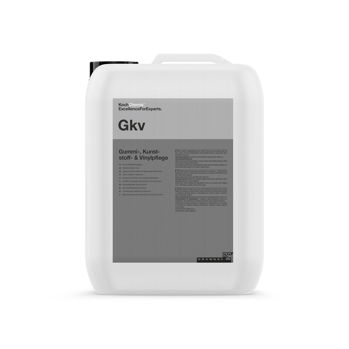 Koch Chemie GKV Gummi-Kunststoff &amp; Vinylpflege Exterior Plastic and Rubber Care (10L)-Plastics &amp; Trim-Koch-Chemie-10L-Detailing Shed