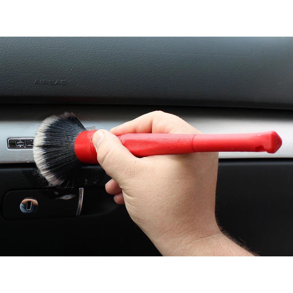 Detail Factory Ultra-Soft TriGrip Detailing Brush Long Handle 24cm (Red/Black)-Brush-Detail Factory-Detailing Shed