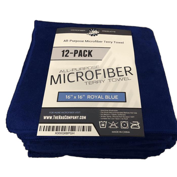 The Rag Company – ALL-PURPOSE 300GSM Microfiber-MicroFibre Cloth-The Rag Company-Blue-12x Pack-Detailing Shed