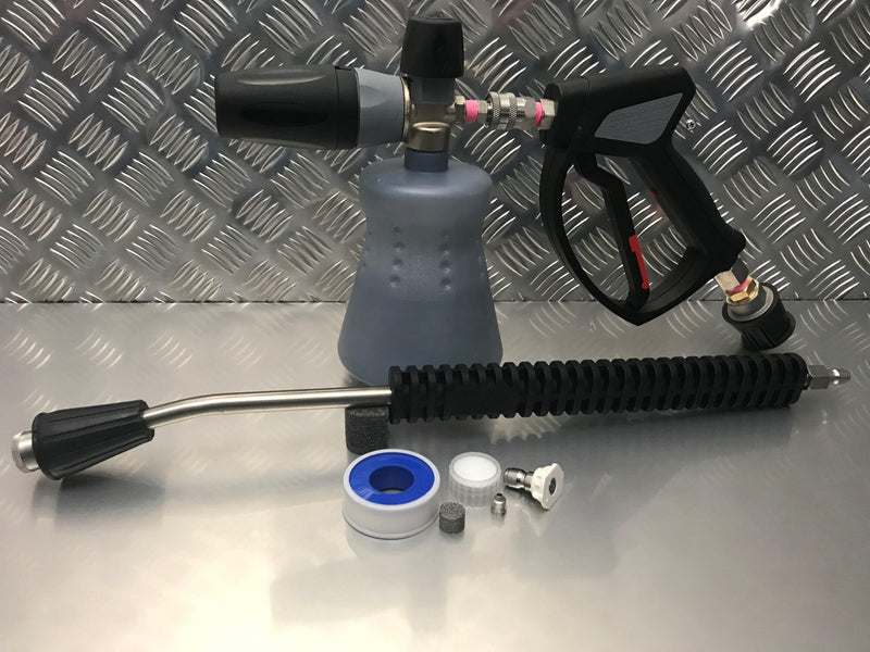 MTM HYDRO SPRAY GUN & FOAM CANNON PRO KIT QC SPRAY LANCE with SS swivel-Pressure Washer Spray Gun-MTM Hydro-PREMIUM MAGNUM 28 GUN & FOAMER KIT + LANCE + Gerni Connector-Detailing Shed