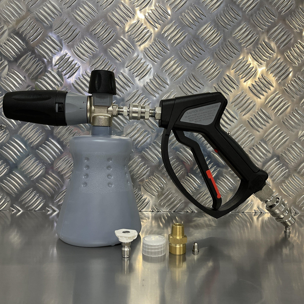 MTM HYDRO SPRAY GUN &amp; FOAM CANNON PRO KIT QC with SS swivel-Pressure Washer Spray Gun-MTM Hydro-Detailing Shed