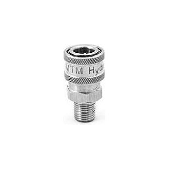 MTM HYDRO 1/4&quot; MALE NPT STAINLESS QUICK COUPLER-Pressure washer Parts-MTM Hydro-STAINLESS STEEL QC SOCKET 1/4MPT-Detailing Shed