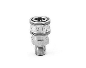 MTM HYDRO 1/4" MALE NPT STAINLESS QUICK COUPLER-Pressure washer Parts-MTM Hydro-STAINLESS STEEL QC SOCKET 1/4MPT-Detailing Shed
