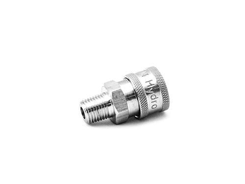 MTM HYDRO 1/4" MALE NPT STAINLESS QUICK COUPLER-Pressure washer Parts-MTM Hydro-STAINLESS STEEL QC SOCKET 1/4MPT-Detailing Shed