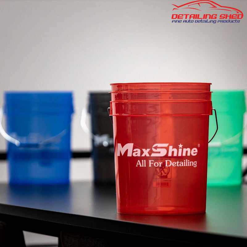 Maxshine Colour Detailing Bucket 20L (Red/Blue/Green/Smoke)-Wash Buckets-Maxshine-Detailing Shed