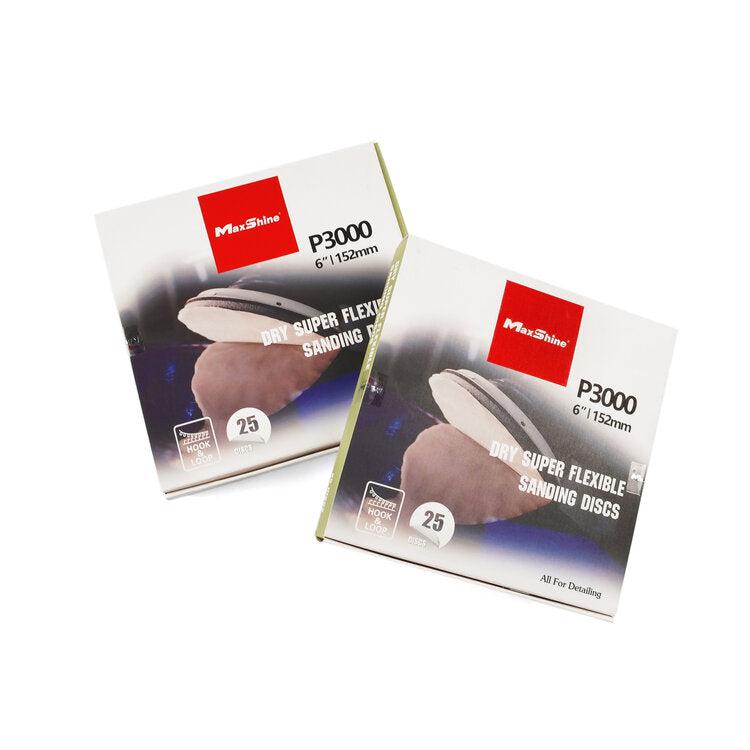 Maxshine 6" Sanding Discs 25pcs/pack (1200/1500/2000/3000 Grit)-Sanding disc-Maxshine-Detailing Shed