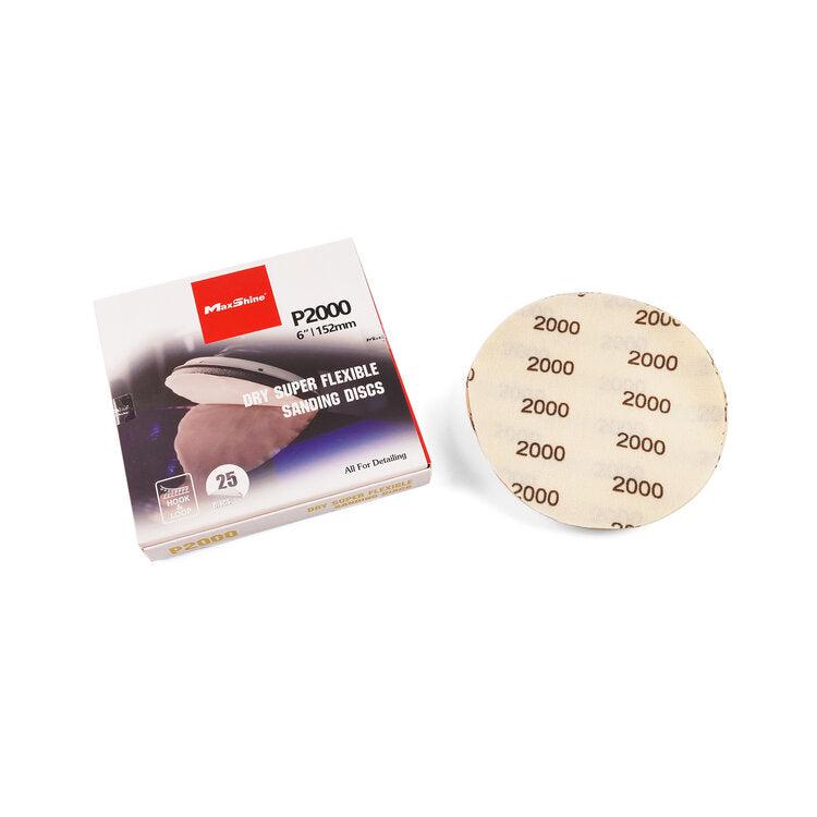 Maxshine 6" Sanding Discs 25pcs/pack (1200/1500/2000/3000 Grit)-Sanding disc-Maxshine-2000Grit 25Pcs-Detailing Shed