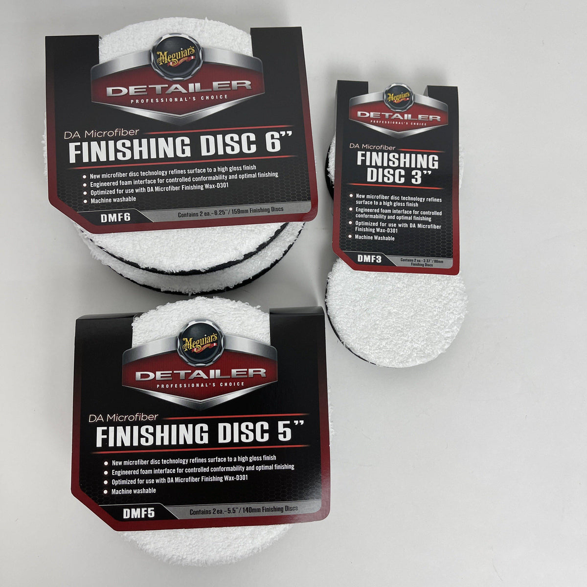 Meguiars DMF3/5/6 DA Microfiber Finishing Pads (3/5/6 Inch) (TWIN PACK)-Finishing Pad-Meguiar&#39;s-Detailing Shed