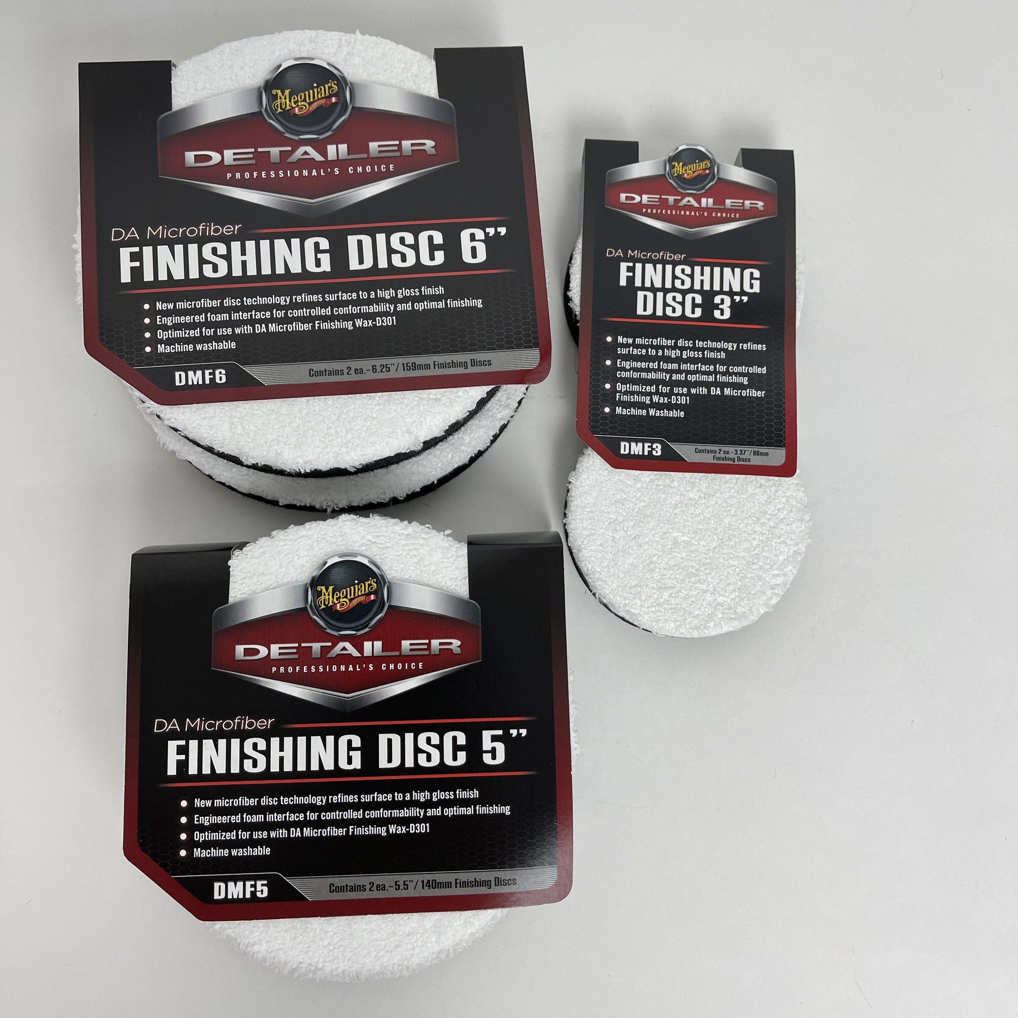 Meguiars DMF3/5/6 DA Microfiber Finishing Pads (3/5/6 Inch) (TWIN PACK)-Finishing Pad-Meguiar's-Detailing Shed