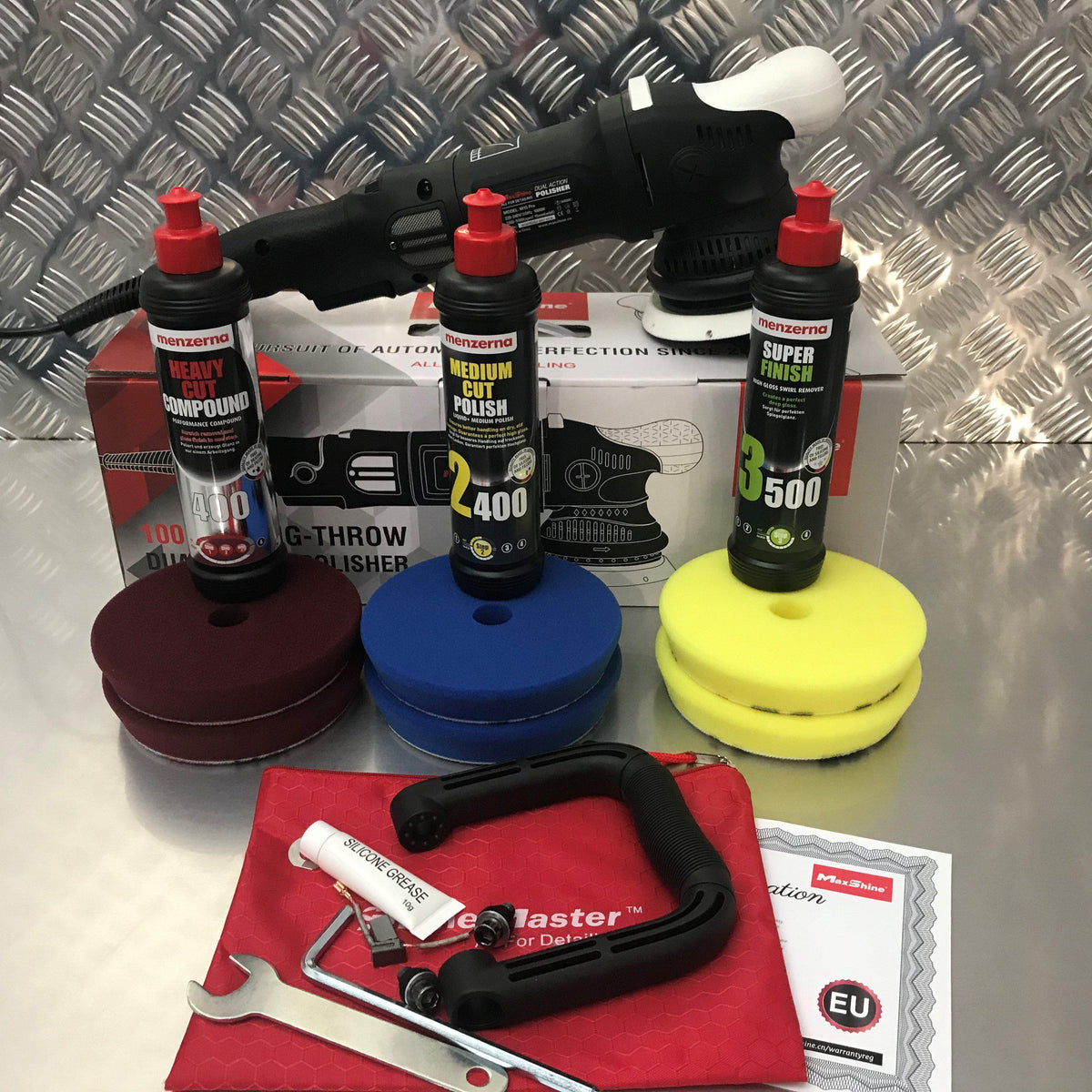 MAXSHINE SHINEMASTER DUAL ACTION POLISHERS 1000W M15 PRO MENZERNA Bundle-Polish Machine-Maxshine-M15 Pro Bundle (Menzerna with Buff and Shine)-Detailing Shed