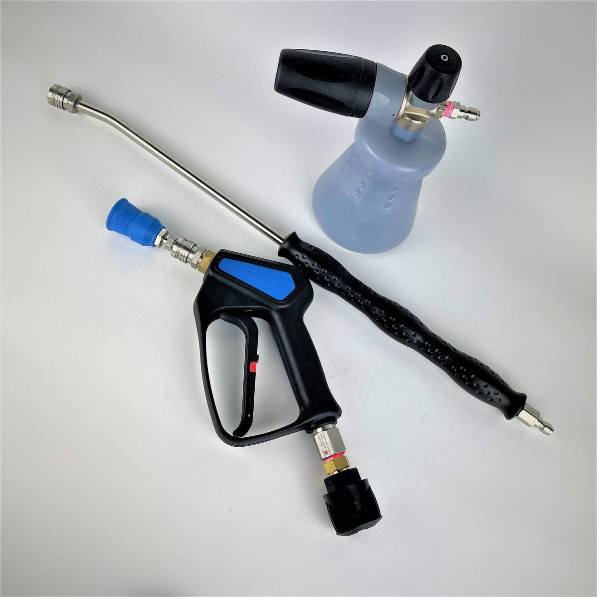 Mosmatic Premium Package Gun, Bent Wand with Int. Stainless Live Swivel-Pressure Washer Accessories-MOSMATIC-Mosmatic Gun/Lance + MTM Foam Canon-Karcher K2-K8 Fittings-Detailing Shed