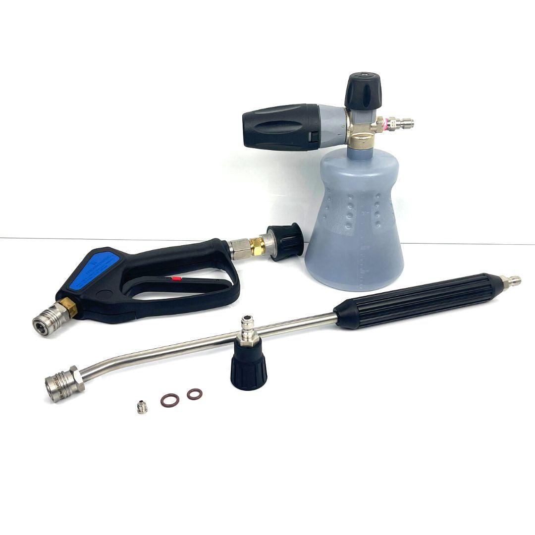 Mosmatic Package v2 Gun/Lance/Foamer Bent Spec Wand with Int. Stainless Live Swivel-Pressure Washer Accessories-MOSMATIC-Mosmatic Gun + Mosmatic QC Coupler-3.0-Detailing Shed