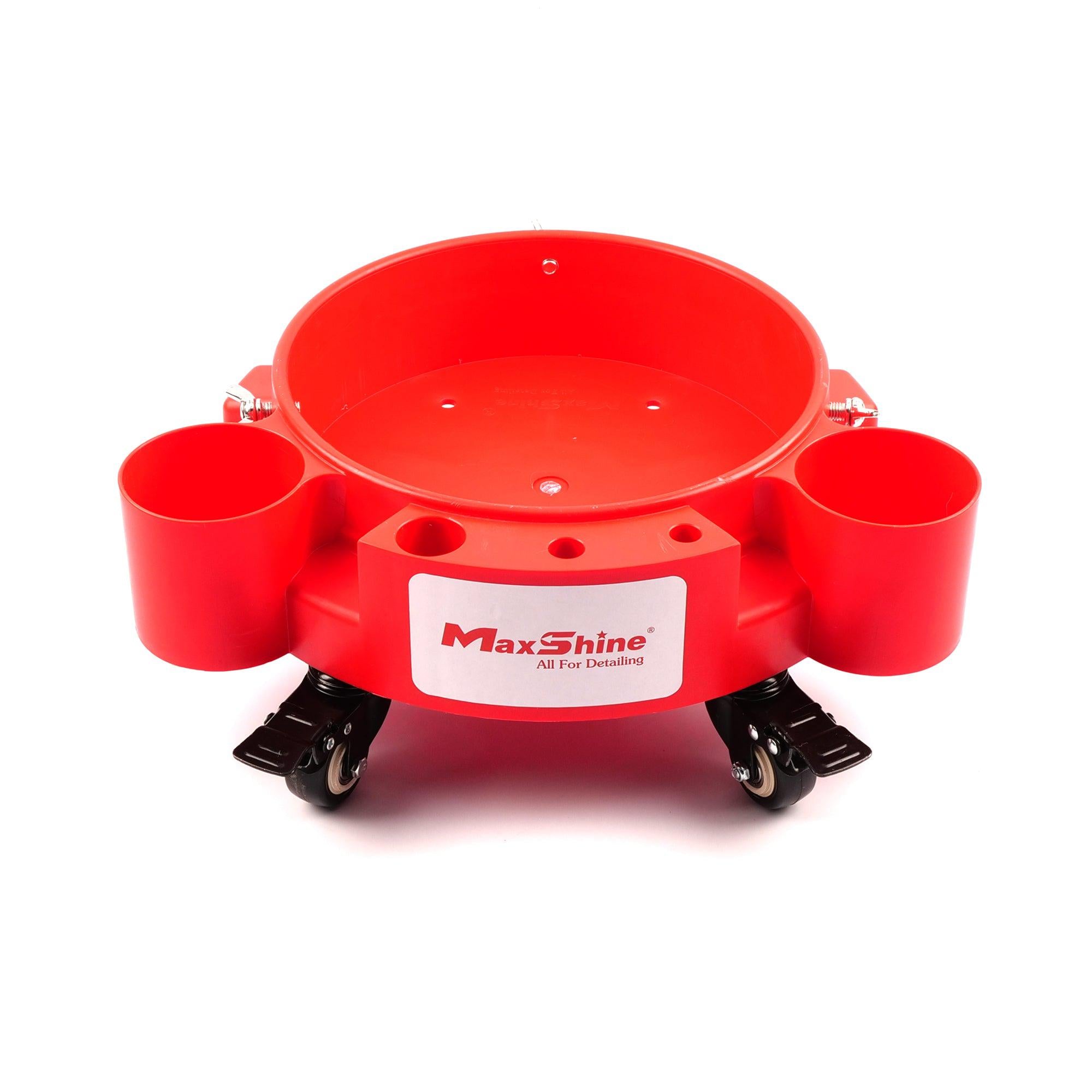 Maxshine Rolling Bucket Dolly Black/Red-Wash Buckets-Maxshine-Detailing Shed