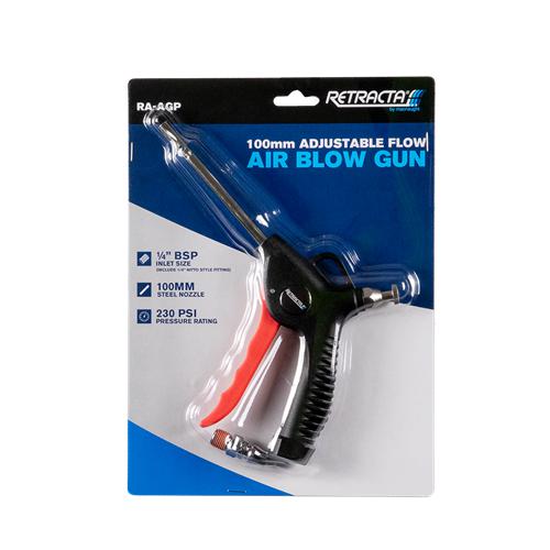 Macnaught 100mm Adjustable Flow Air Blow Gun-Air Blow Gun Kit-Macnaught-Detailing Shed