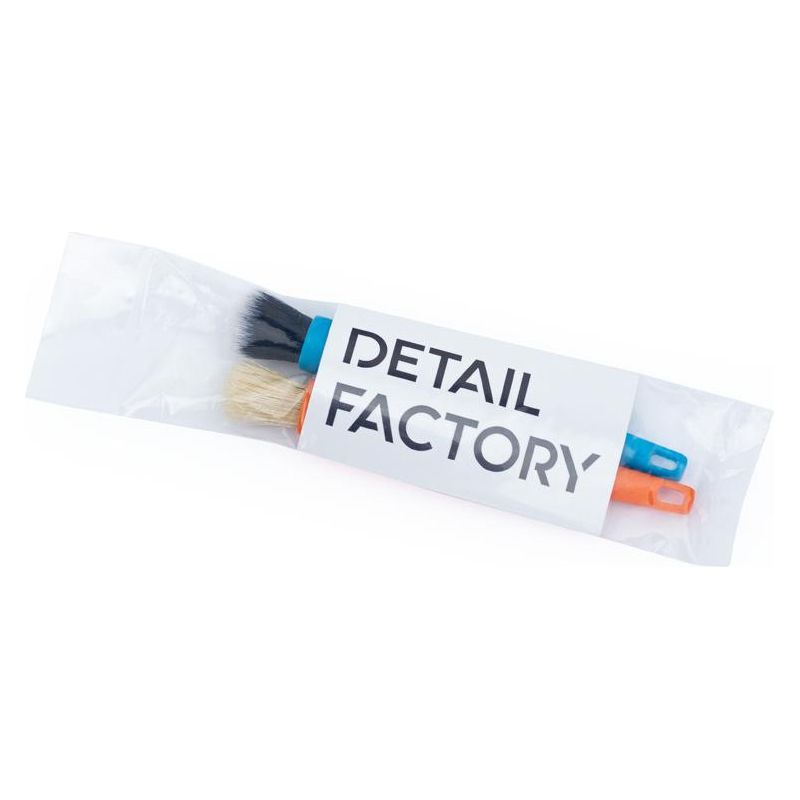 DETAIL FACTORY FINE DETAILING BRUSH MINI BLUE &amp; ORANGE COMBO SET-Brush-The Rag Company-2 x 5.5 Inch-Set 1x BLUE &amp; 1x ORANGE-Detailing Shed