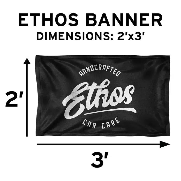 Ethos Logo Shop Banner-wall hangers-ETHOS-60cmx 90cm-Detailing Shed